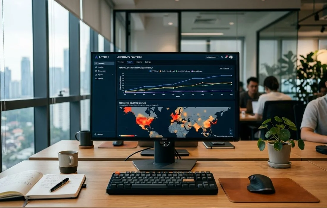 BrandPeek AI visibility monitoring dashboard